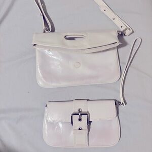Kenneth Cole White Patent Leather Mini Multi Purse